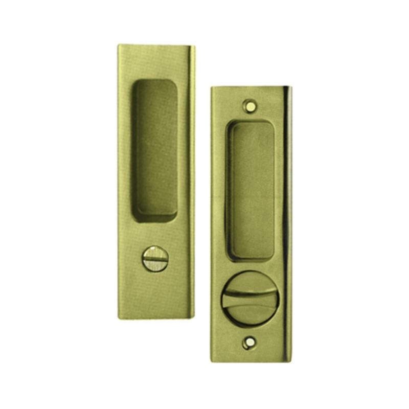 Bathroom sliding door lockset
