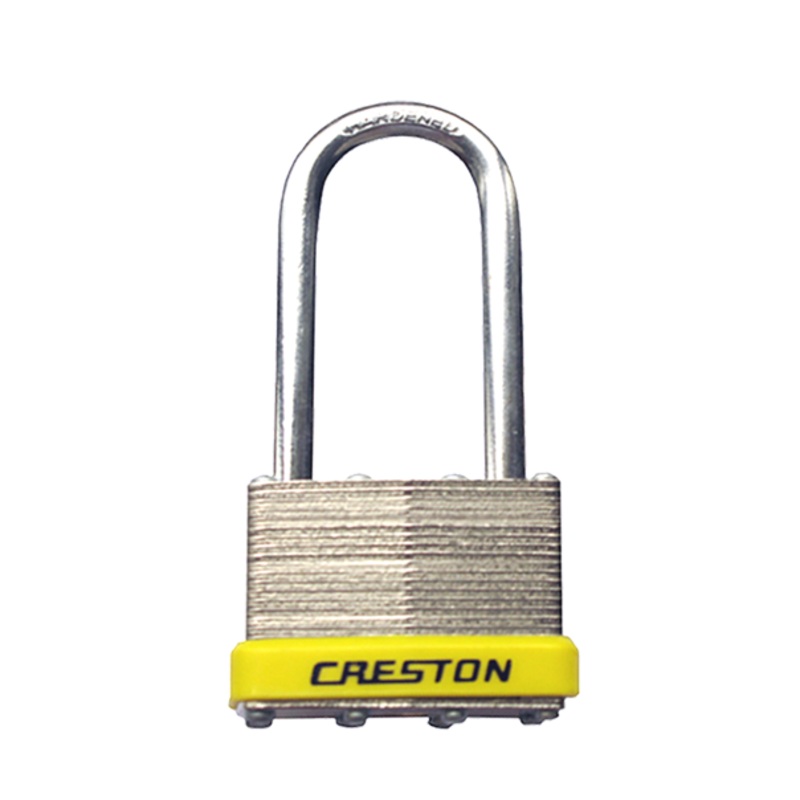 Laminated steel padlock