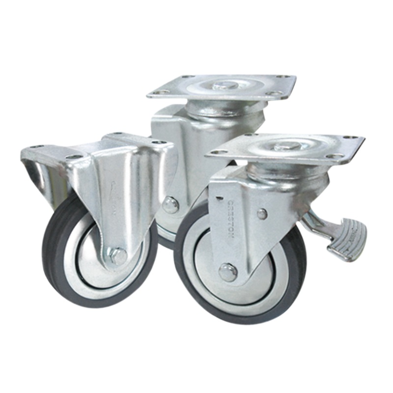 Rubber caster 4"