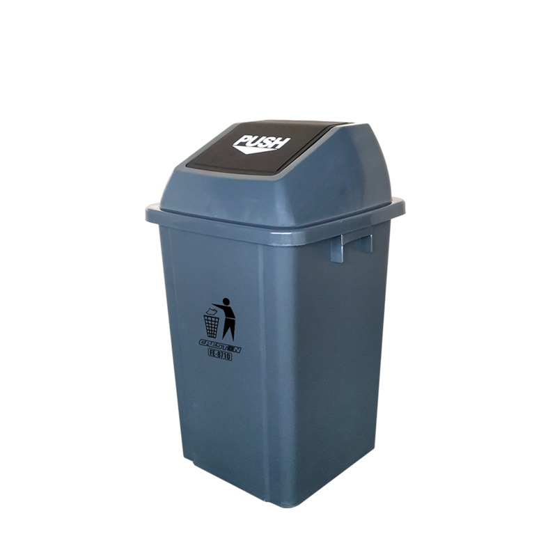 PVC trash can with swing lid