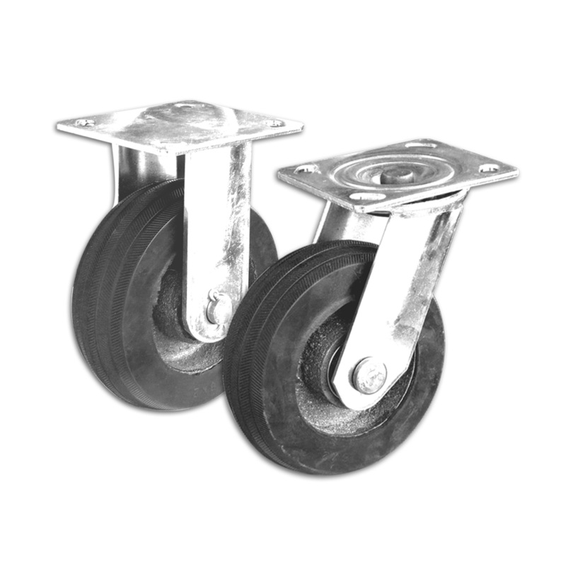 Rubber caster 6"