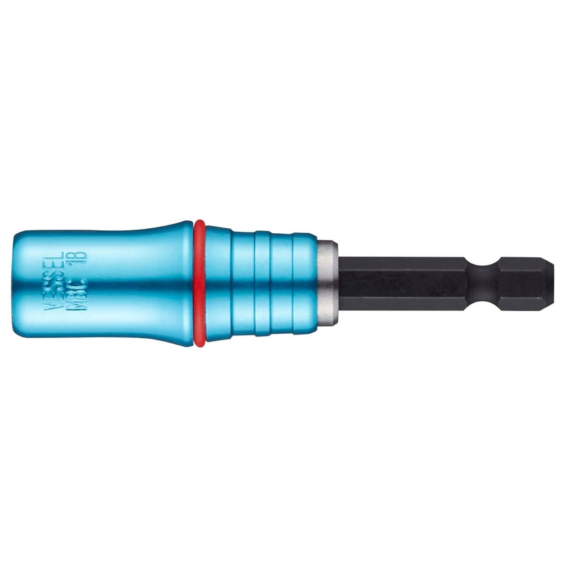 Vessel MBCAF63571 Power Bit 1/4" Hex B, A/F6.35x60 C-ring Ring-Magnet Bit Holder