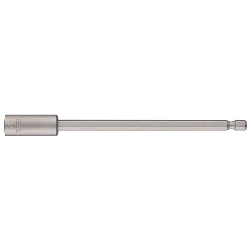 Vessel MB45AF8150P1 Power Bit 1/4" Hex B, A/F8x150 Press-Fit Nutsetter with Press-Fit Magnet