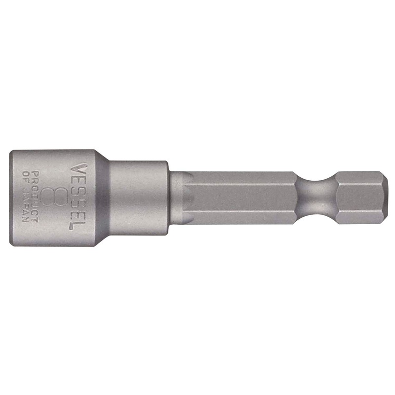 Vessel MB45AF850P1 Power Bit 1/4" Hex B, A/F8x50 Nutsetter with Press-Fit Magnet