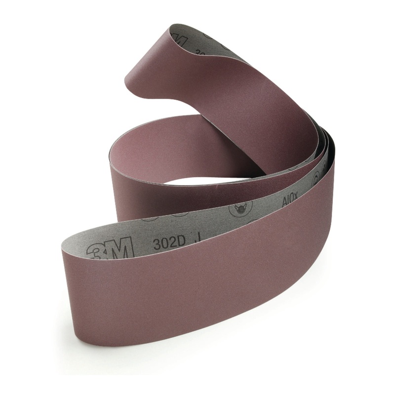 3M Cloth Belt 302D, P120 J-weight, 2 in x 116 in, Film-lok, Full-flex