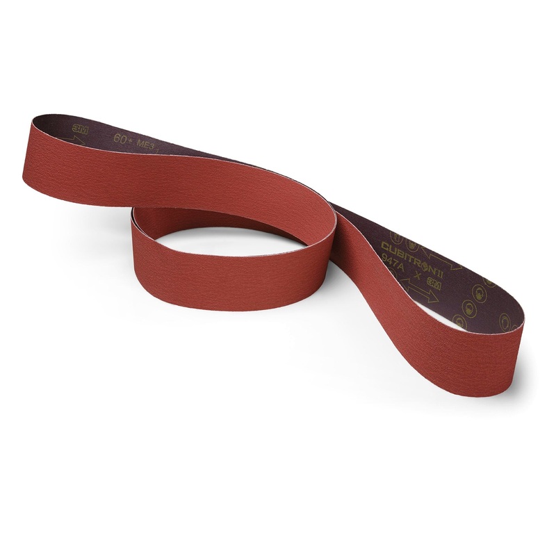 3M Cubitron ll Cloth Belt 947A, 60+ X-weight, 1-1/2 in x 30-3/4 in,Fabri-lok