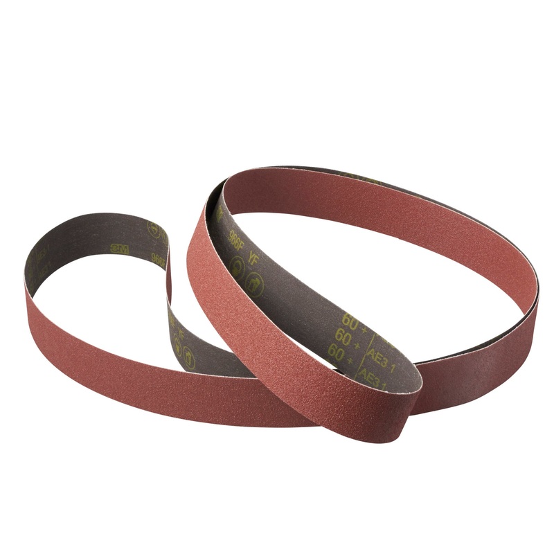 3M Cubitron II Cloth Belt 966F, 50+ YF-weight, 3 in x 132 in,Film-lok