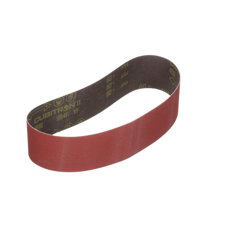 3M Cubitron II Cloth Belt 984F, 80+ YF-weight, 5/8 in x 4-23/32 in,Lap Unskived