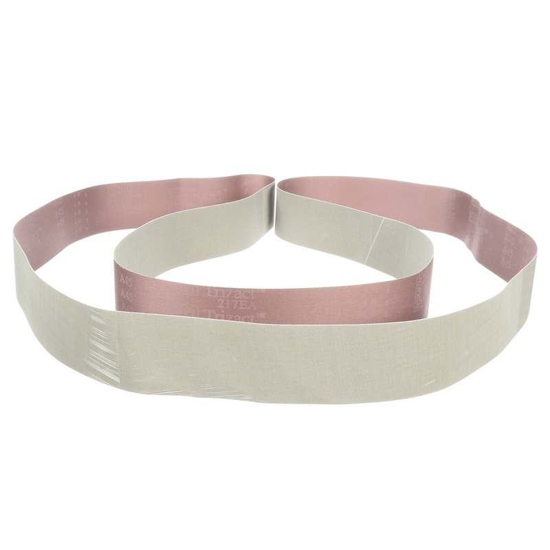 3M Trizact Cloth Belt 217EA, A80 JE-weight, 2-1/2 in x 60 in,Film-lok, Full-flex
