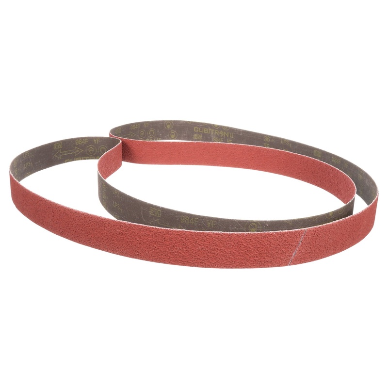 3M Cloth Belt 384F, 220+ XF-weight, 4 in x 132 in, Film-lok, Single-flex