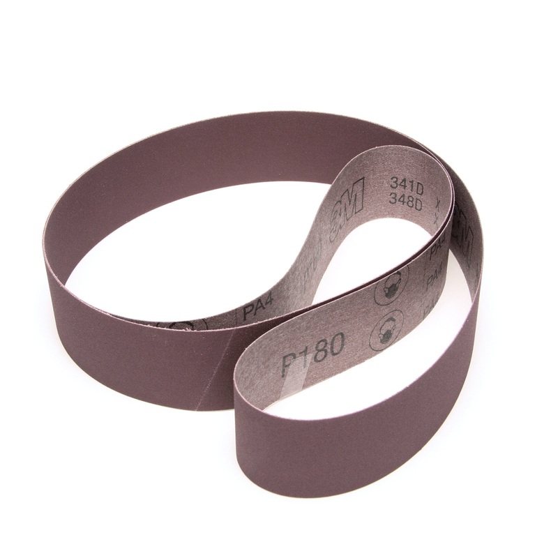 3M Cloth Belt 341D, P100 X-weight, 1-1/4 in x 132 in, Film-lok,Single-flex
