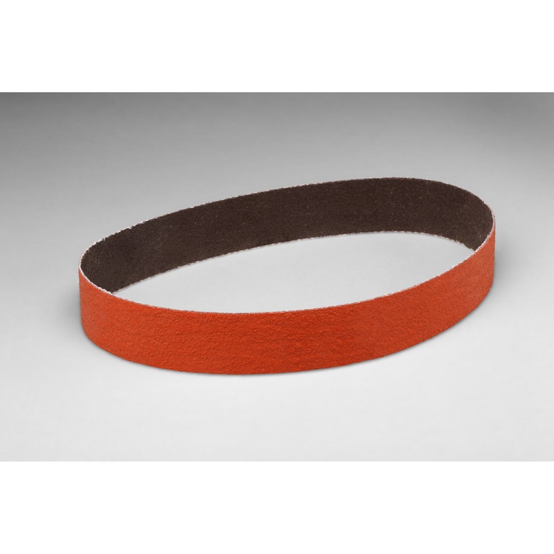 3M Cloth Belt 747D, P100 X-weight, 6 in x 442 in, Film-lok, Single-flex