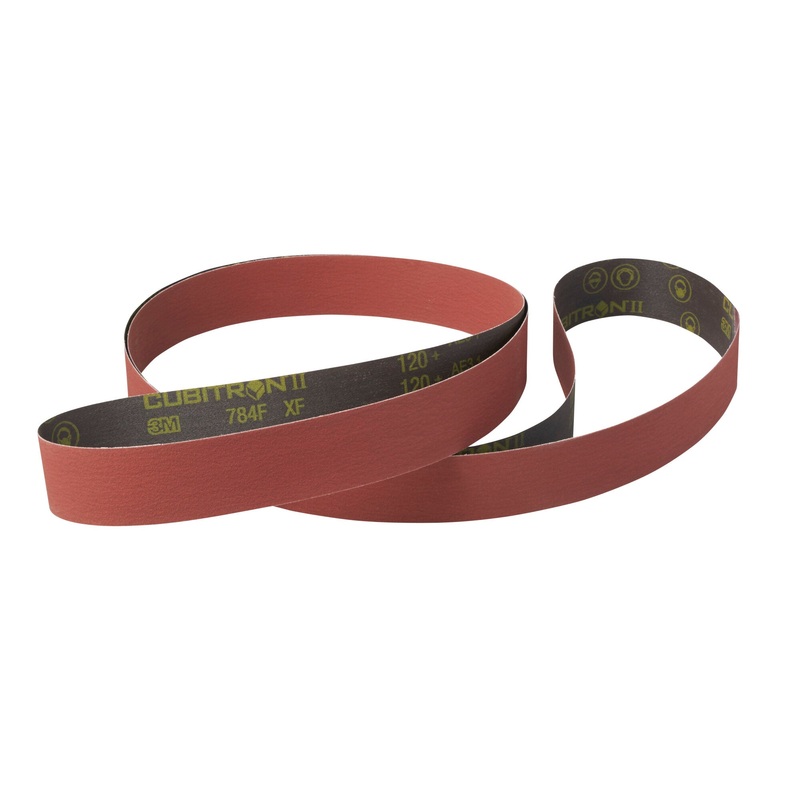 3M Cubitron ll Cloth Belt 784F, 50+ YF-weight, 1-1/8 in x 21-1/4 in, Fabri-lok