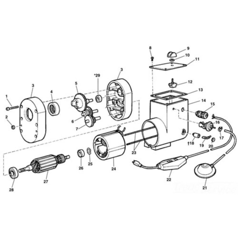 Ridgid 62432 Motor with Gearbox, 230V