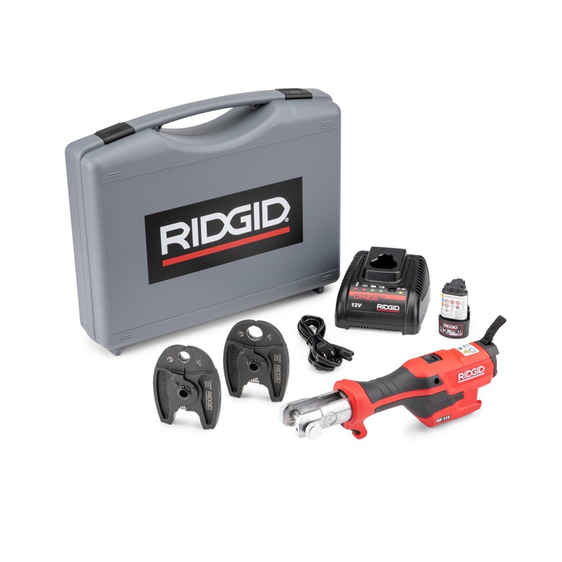 Ridgid 72543 RP 115 Battery Kit with PureFlow Jaws (1/2  3/4)