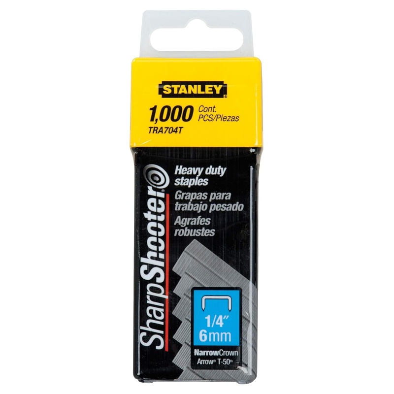 Stanley TRA704T 1/4-Inch (6mm) Heavy Duty Staples, Pack of 1000