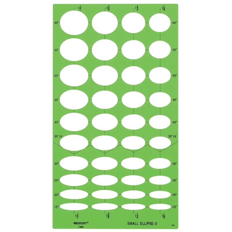 Westcott Small Ellipse Technical Drawing Template (T-809)