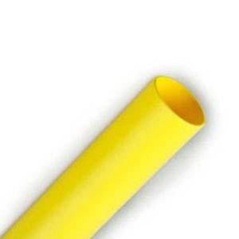 3M Polyolefin Shrink Tubing, 1/4" Expanded I.D., 100 Feet Length, Yellow