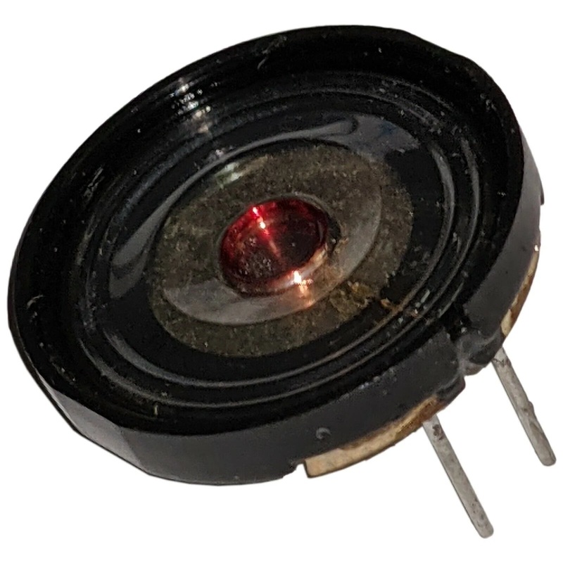 8 Ohms, 0.1W Speaker with PC Leads, 1 Inch Round
