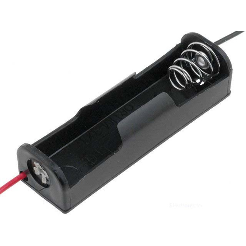 AA Plastic 1 Battery Holder with wire leads