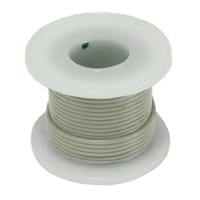 Stranded Hook Up Wire - 22 Gauge, 25 Foot Spool - Grey (Shade May Vary), 300 Volts