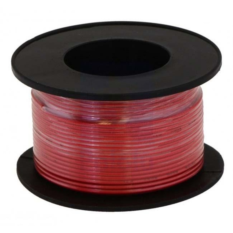 Test Lead Wire 20 Gauge-Rubber Insulated Red