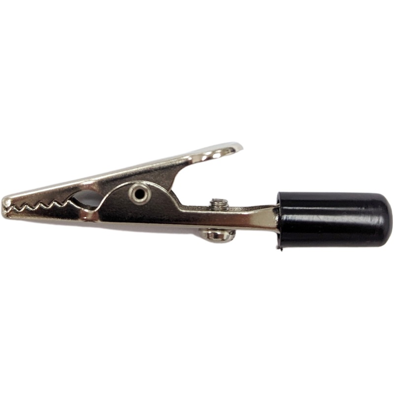 Alligator Clip, 2" Long, Insulated Barrel, Black