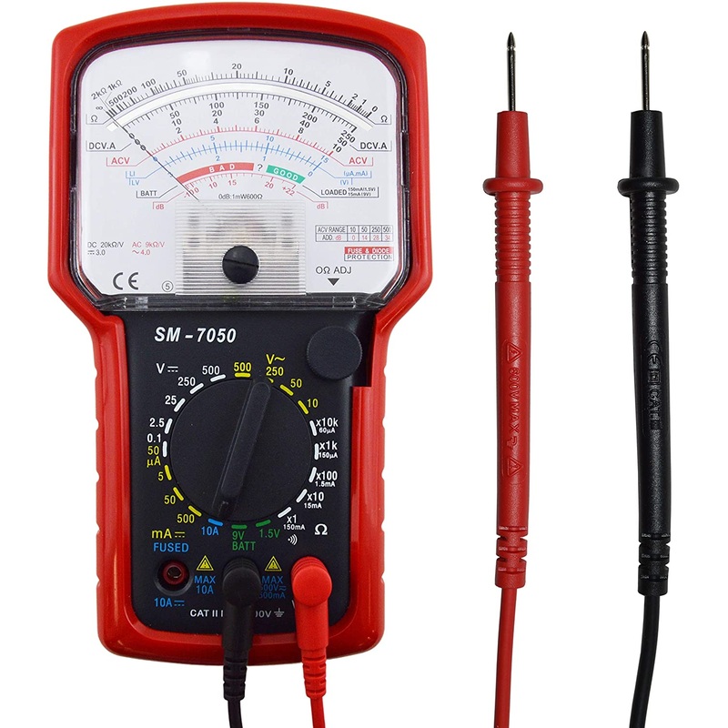 Analog Multimeter, 20-range AC / DC General Purpose with 7 Functions