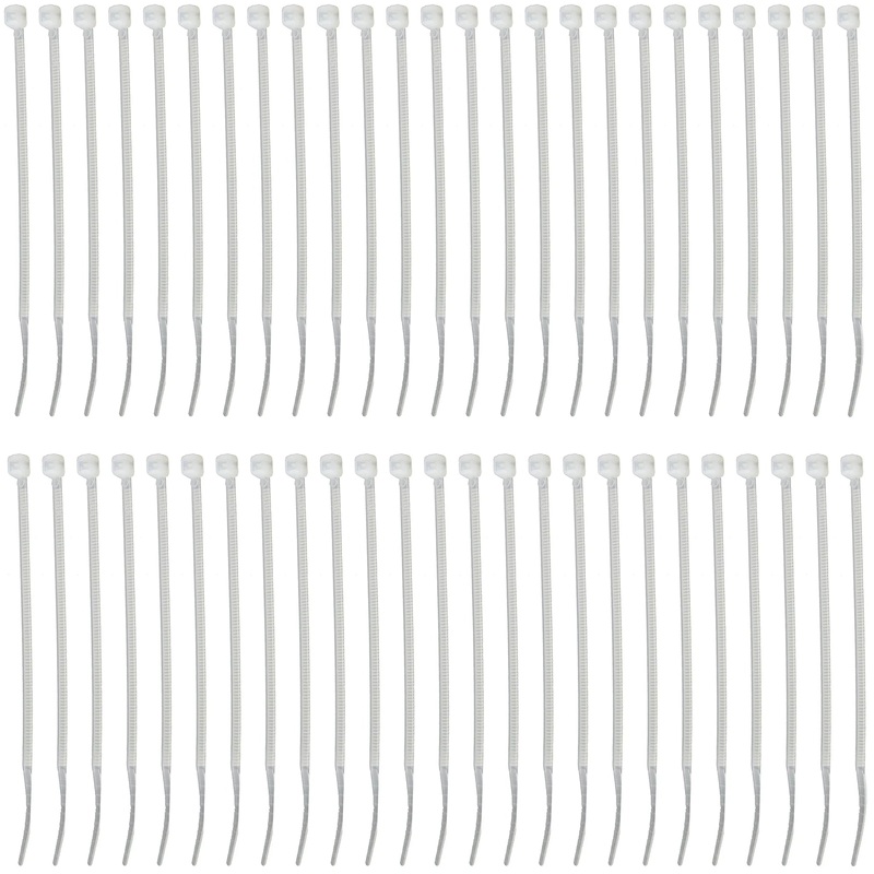 100 Count 4-inch Cable Ties, White