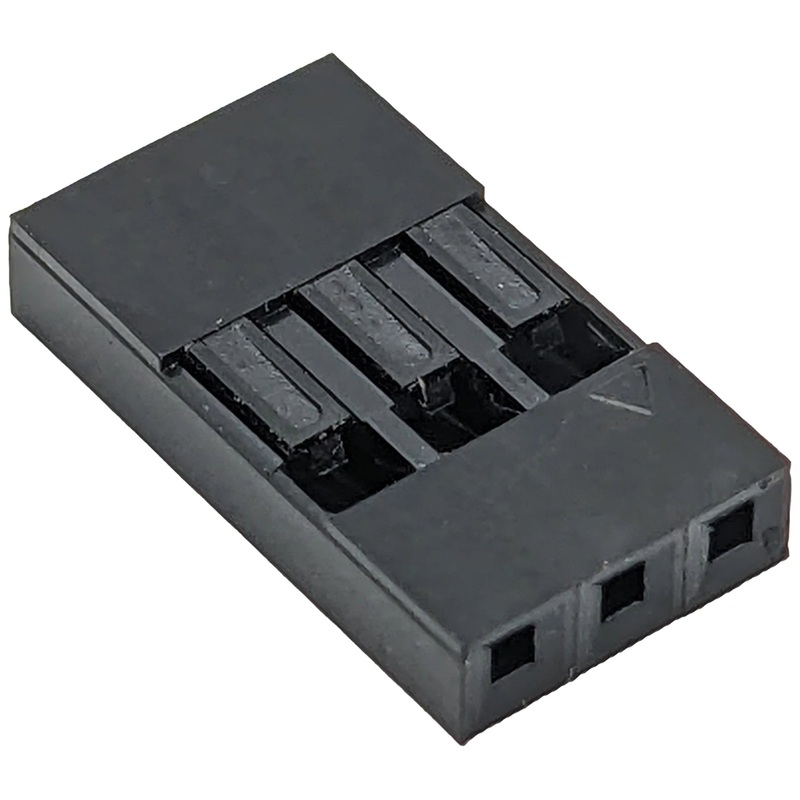 3-Position Crimp Terminal Housing, 0.100" (2.54mm) Pitch