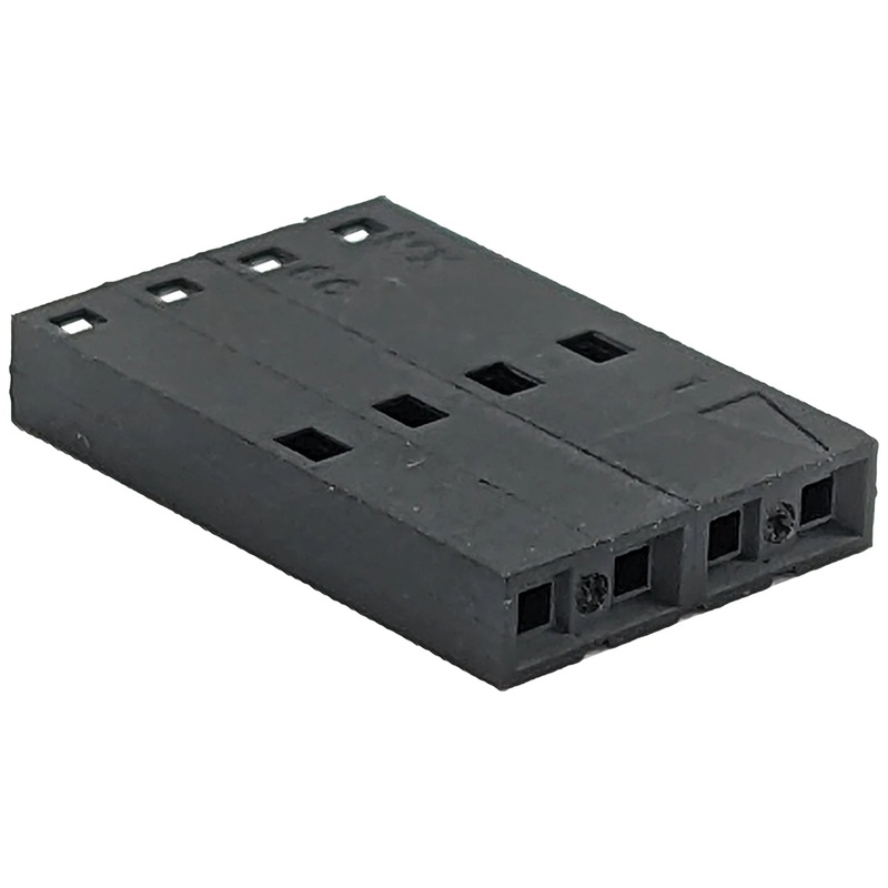 4-Position Crimp Terminal Housing, 0.100" (2.54mm) Pitch