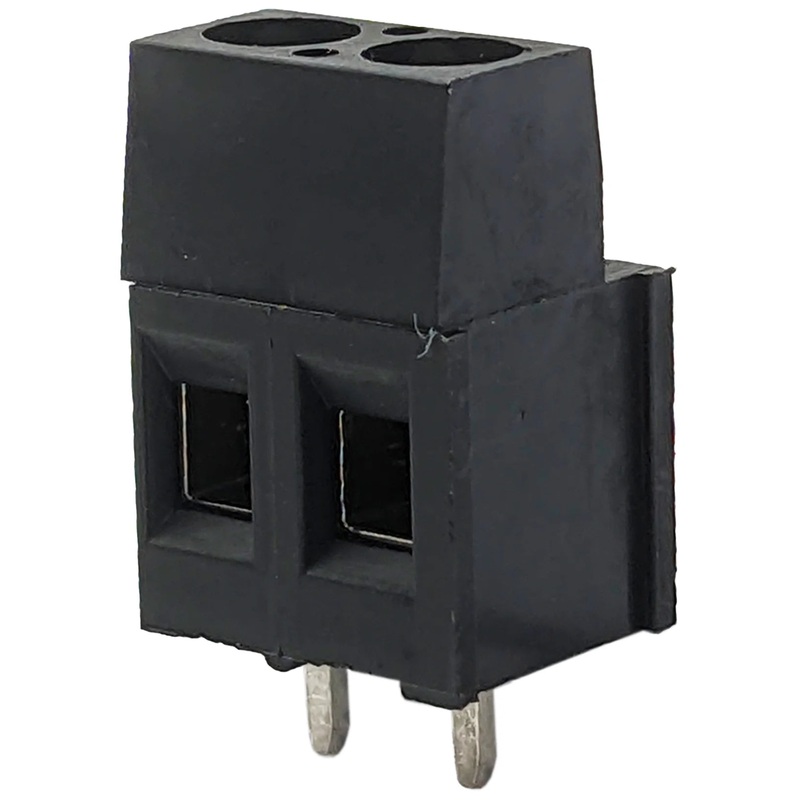 45 Angle 2 Position Wire to Board Terminal Block, Side Entry, Screw Type