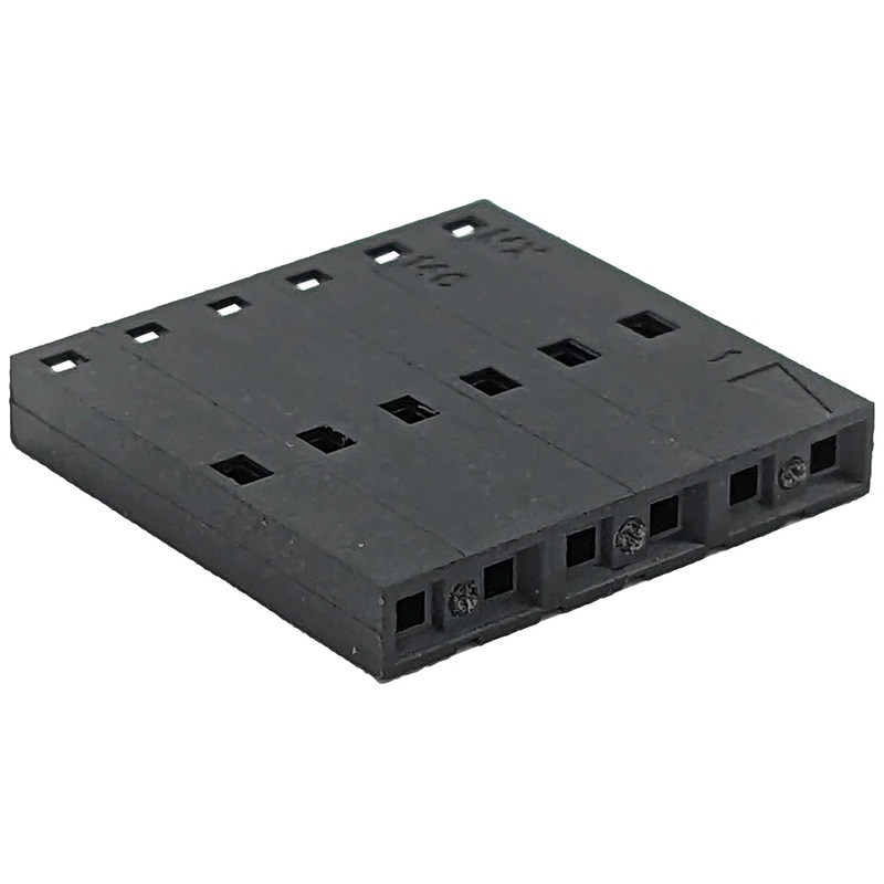 6-Position Crimp Terminal Housing, 0.100" (2.54mm) Pitch