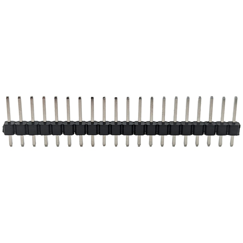 Single Row Male Header 20 Pins, 0.025" Square Posts on 0.1" Center