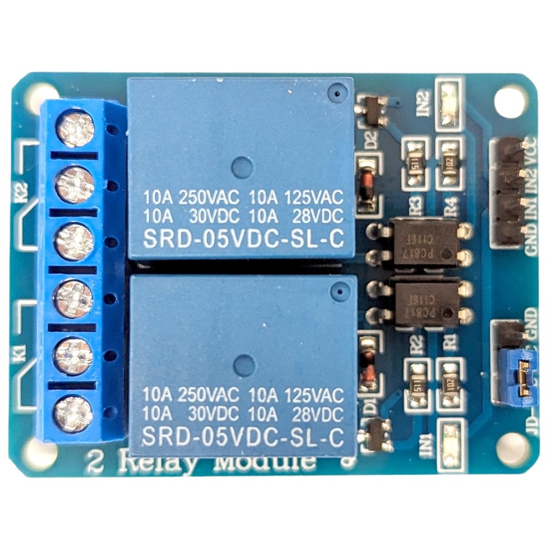 2 Channel 5V Relay Module With Low Level Trigger, Can Be Controlled By Arduino, 8051, AVR, PIC, DSP, ARM, ARM, MSP430, TTL logic