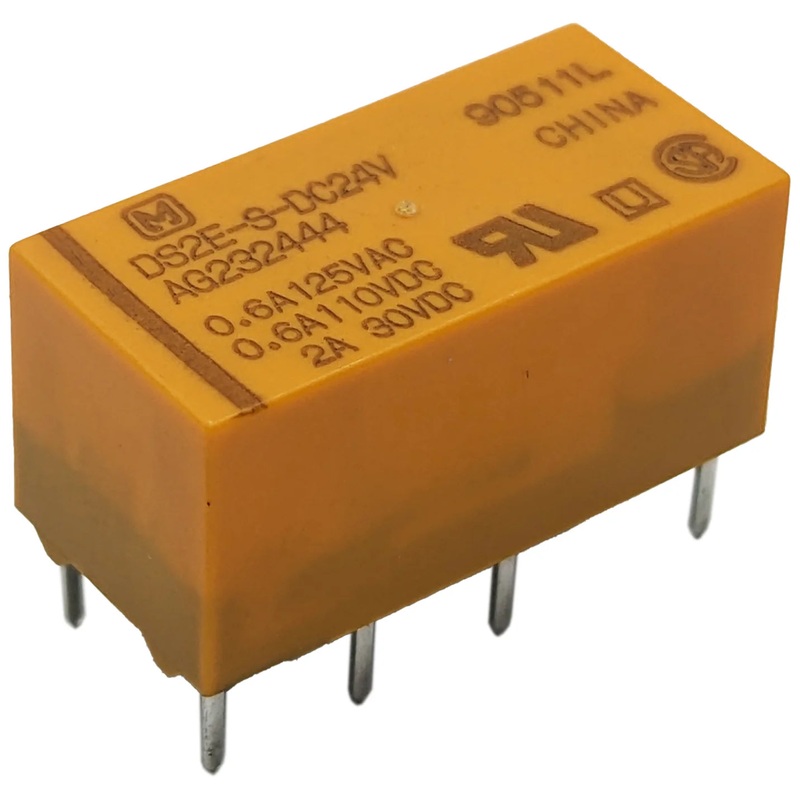 24V DPDT DIP Relay, 2A, 1100 Ohm