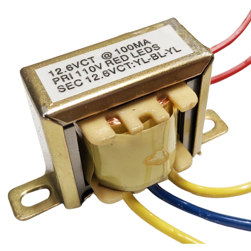 12.6 VCT 0.1A Power Transformer with Wire Leads and Foot Mount
