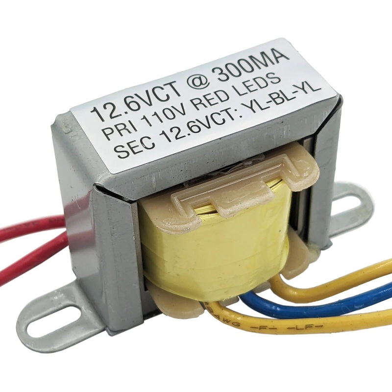 12.6 VCT, 0.3A Power Transformer with Wire Leads and Foot Mount