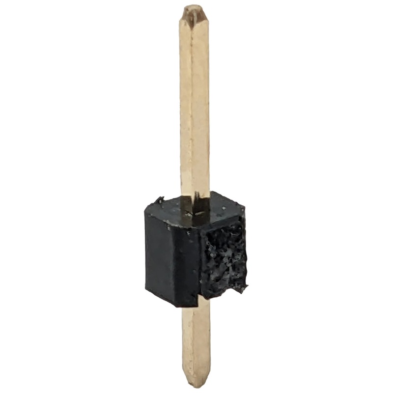 1 Pin Single Row Male Header, 0.025" Square Post on 0.1" Center
