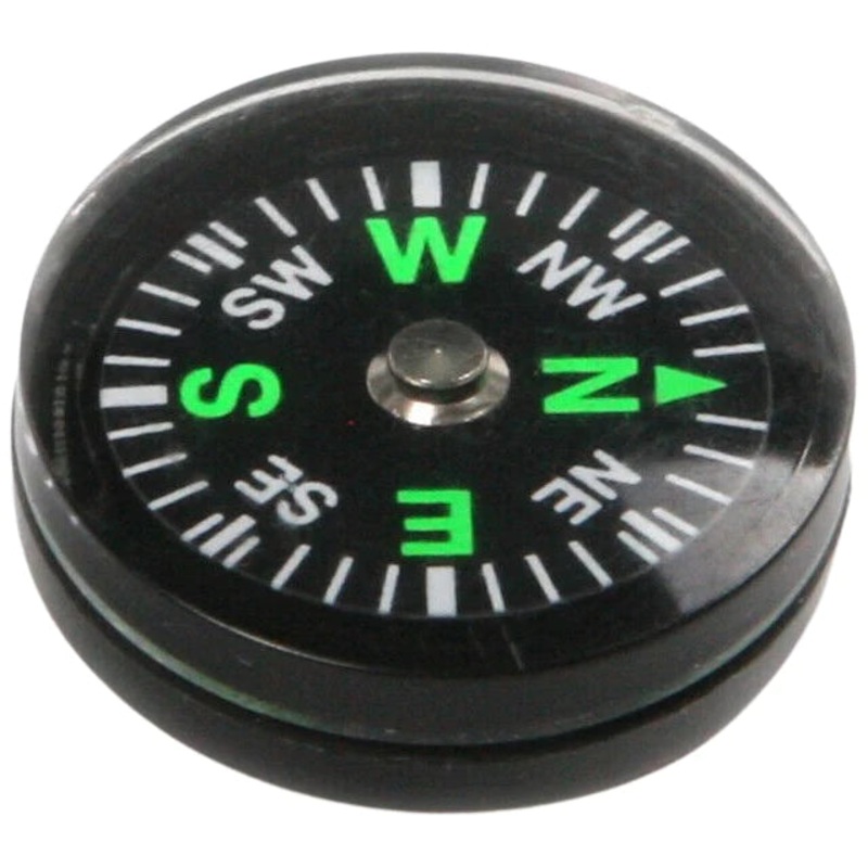 20mm Button Compass for DIY Paracord Survival Bracelets, Camping, Hiking