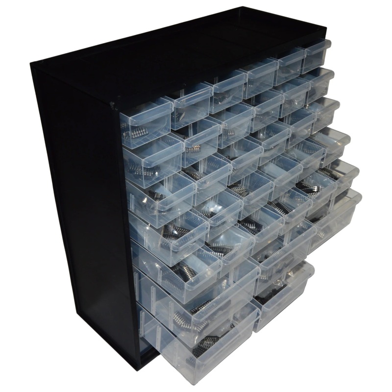 375 Piece Linear IC Assortment Kit with 34 Types of Linear Integrated Circuits in Electronic Component Cabinet Storage Case