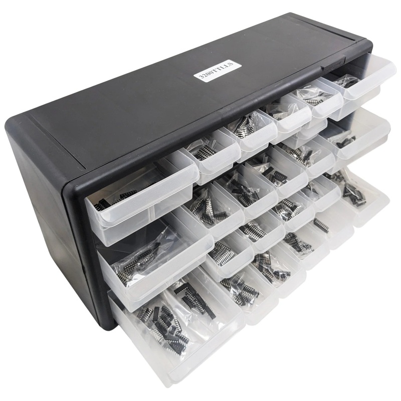 420 Piece 74LS Series IC Assortment Kit with 35 Types of Low-Power Schottky TTL ICS in Electronic Component Cabinet Storage Case