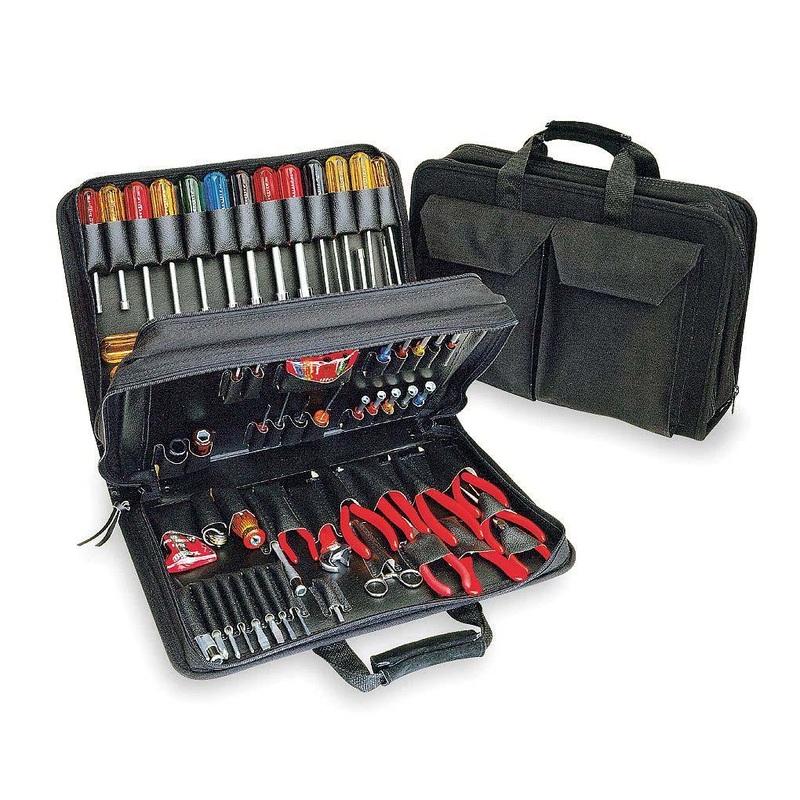 Xcelite Toolkits 100 Series - Case made of rugged Cordura with dual heavy duty zippers and soft leather wrapped handles