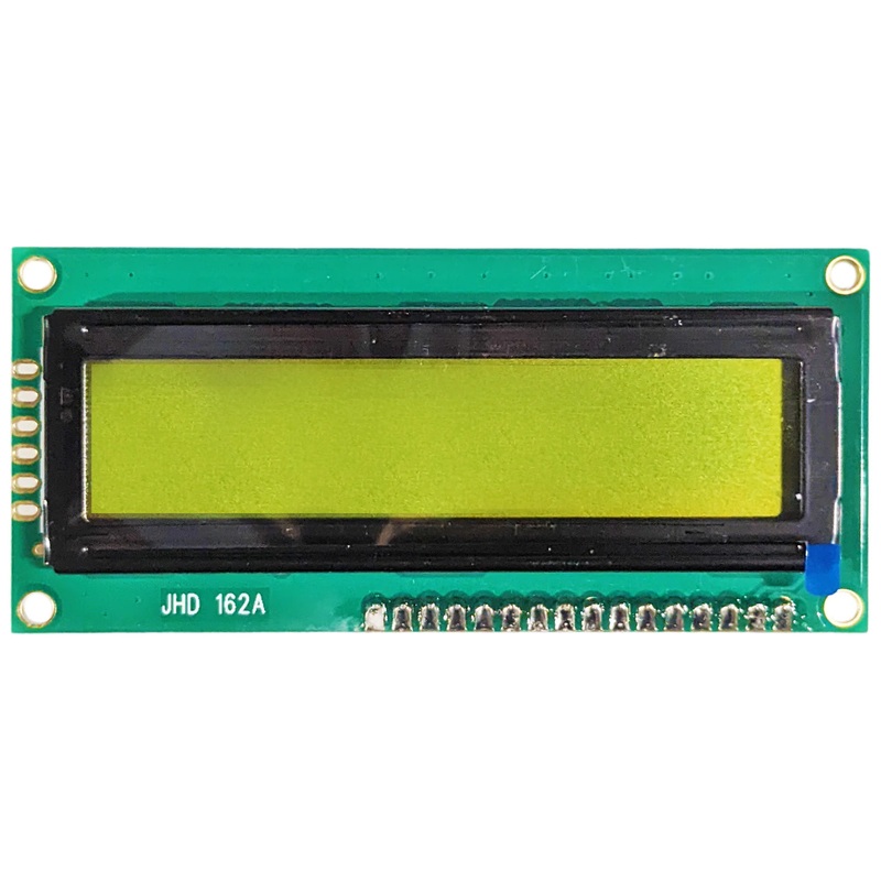 16 x 2 Dot Matrix Backlit LCD Module with Header Pins, Includes Driver & Controller, Measures 80x36x9.5mm (JHD162A)