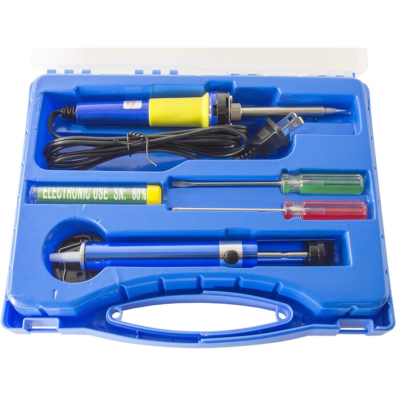 Soldering Iron Kit - Includes 30w Soldering Iron, Solder, Desolder Pump, and 2 Screwdrivers