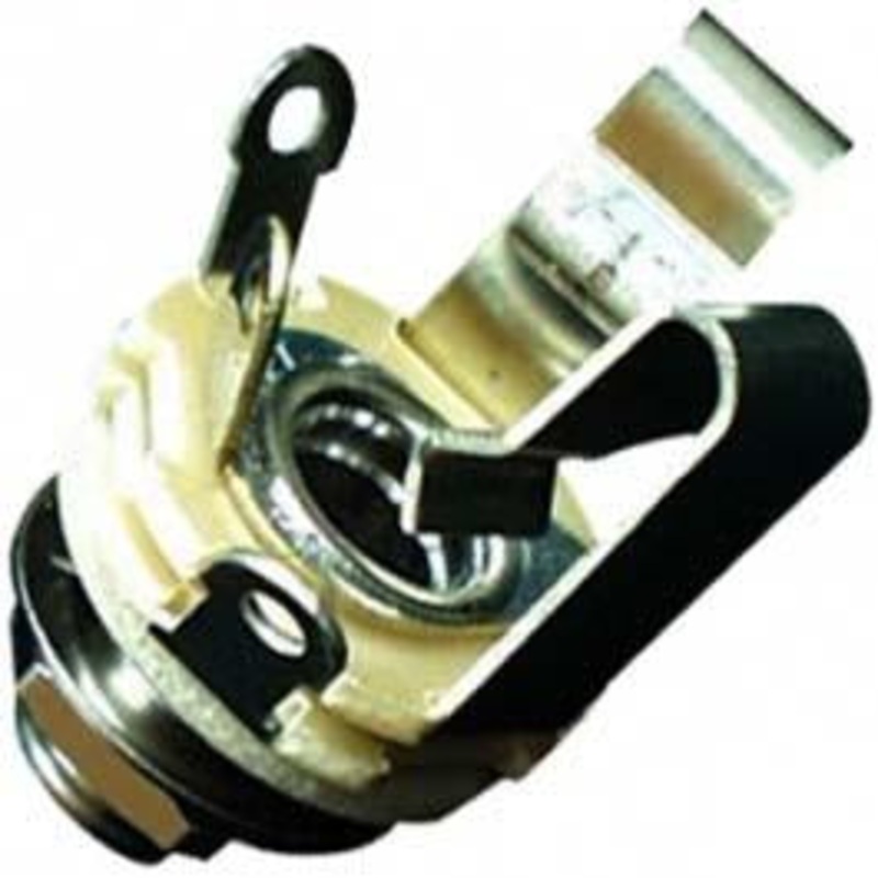 Stereo Jack mini accepts 1/4" plug 0.38 "mounting hole  open circuits