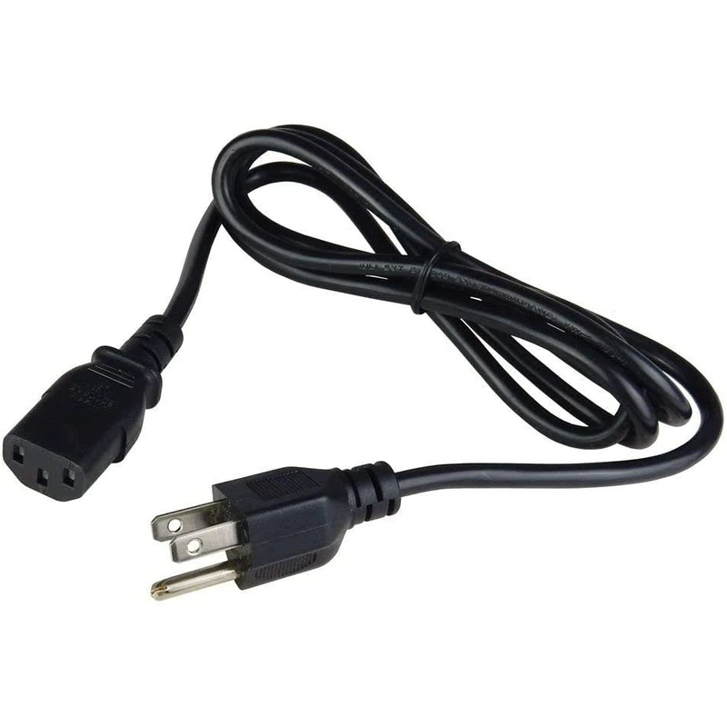 6 Foot IEC Power Cord for PC Power Supplies, Monitors, Scanners, Printers, Pro-Audio, and other 3-Pin Devices (18 Gauge Cord with USA Plug)