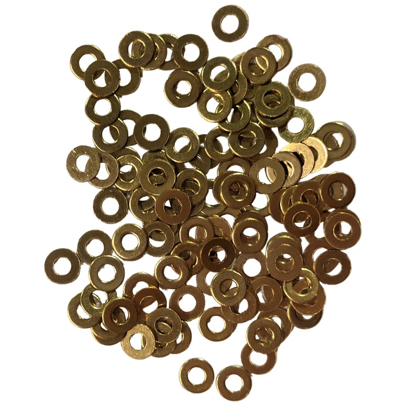 100 Pack 8.1mm Axle Washers 3mm Inner Diameter for Pinewood Derby, Hobby Models