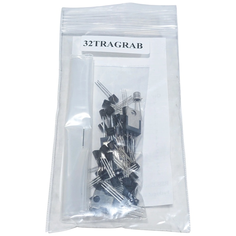 45 Piece Transistor Assortment - Bipolar (NPN, PNP) and JFET, Signal, RF, Power Types in Various Packages