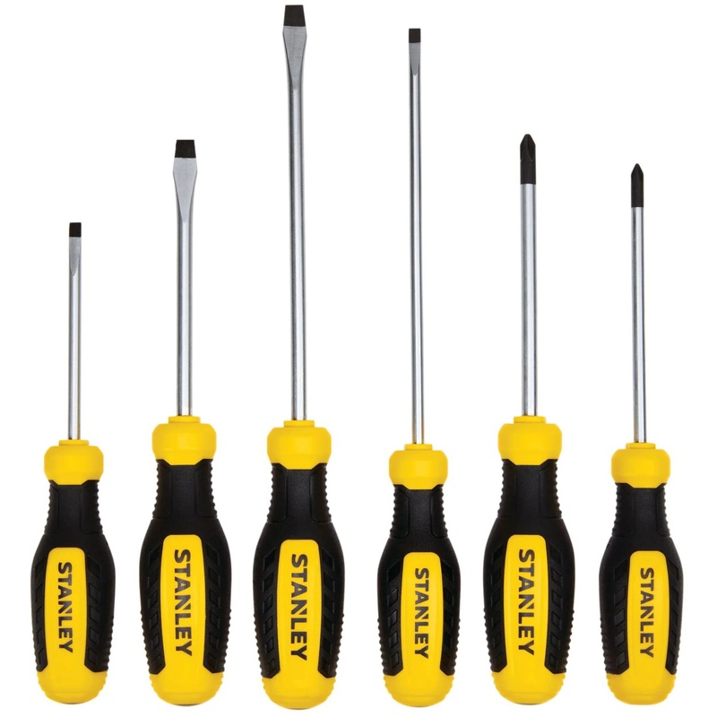 Stanley 6-Piece Screwdriver Set, Includes Phillips and Slotted Tip Types (STHT60025)